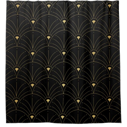 Elegant art nouveau seamless pattern. Abstract min シャワーカーテン (正面)