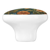 Elegant Art Nouveau Spring green Dragonfly セラミックノブ (側面)