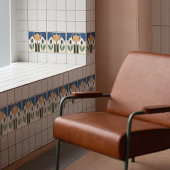 Elegant Art Nouveau Tulip Ceramic Tile タイル