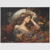 Elegant Art Nouveau Victorian Goddess Floral 薄葉紙 (正面)
