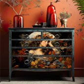 Elegant Art Nouveau Victorian Goddess Floral 薄葉紙