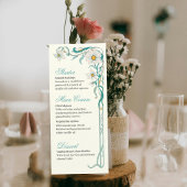 Elegant Art Nouveau Wedding Menu メニュー