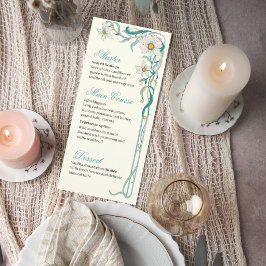 Elegant Art Nouveau Wedding Menu メニュー