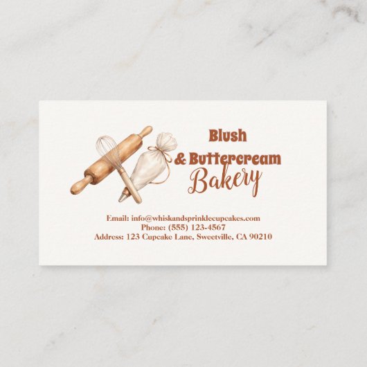 Elegant Artisan Bakery Branding 名刺 (裏面)