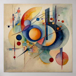 Elegant Artistic Abstract Art Water Color Poster ポスター