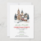 Elegant artistic holiday scene Christmas invites 招待状 (正面)