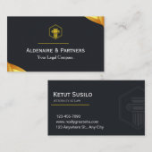 Elegant Attorney at Law Business Card | Lawyer  名刺 (正面/裏面)