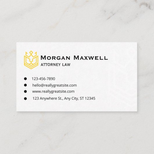 Elegant Attorney Business Card | Lawyer & Legal  名刺 (裏面)