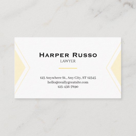 Elegant Attorney Business Card | Lawyer & Legal 名刺 (裏面)