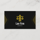 Elegant Attorney Business Card | Lawyer & Legal 名刺 (正面)
