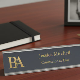 Elegant Attorney Desk Name Plate デスクネームプレート