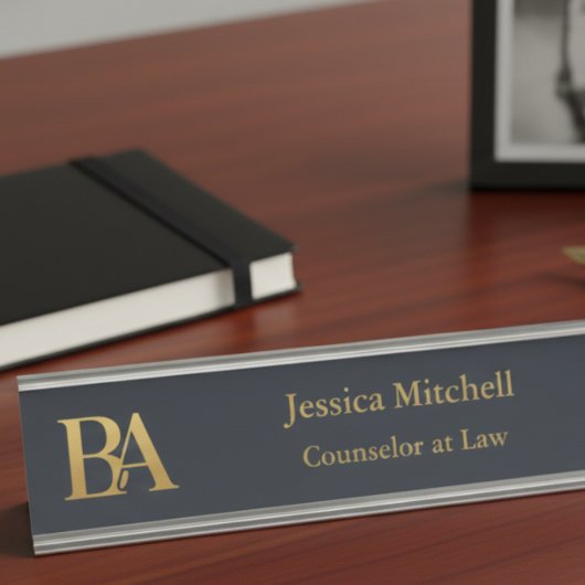 Elegant Attorney Desk Name Plate デスクネームプレート