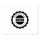 Elegant AUSTRIA Text Printed Premium Craft Supply ラバースタンプ (インプリント)