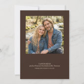 Elegant Autumn Copper Wildflowers Script Photo セーブザデート (裏面)