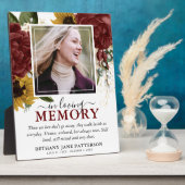 Elegant Autumn Fall Floral Photo Memorial  フォトプラーク (側面)