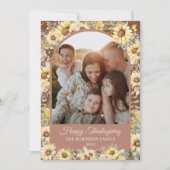 Elegant Autumn Fall Happy Thanksgiving Photo  シーズンカード (正面)