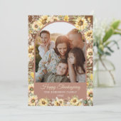 Elegant Autumn Fall Happy Thanksgiving Photo  シーズンカード (スタンド正面)