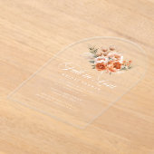 Elegant Autumn Fall In Love Bridal Shower アクリル招待状 (レイダウン)