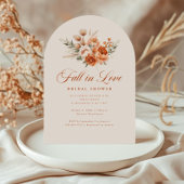 Elegant Autumn Fall In Love Bridal Shower 招待状