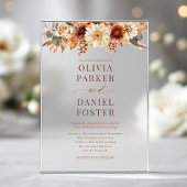 Elegant Autumn Fall Wedding アクリル招待状