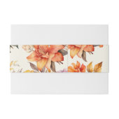 Elegant Autumn Floral 招待状ベリーバンド (裏面例)