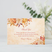 Elegant Autumn Floral Appreciation Message サンキューカード (スタンド正面)