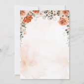 Elegant Autumn Floral Fall In Love Baby Shower 招待状 (裏面)