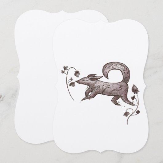 elegant autumn fox シーズンカード (正面/裏面)