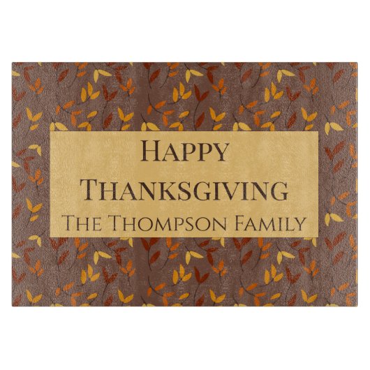 Elegant Autumn Leaf カッティングボード (正面)