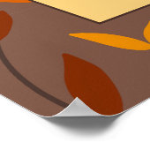 Elegant Autumn Leaf Family Photo ポスター (角)