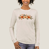 Elegant Autumn Pumpkin and Eucalyptus Watercolor トライブレンドＴシャツ (正面)