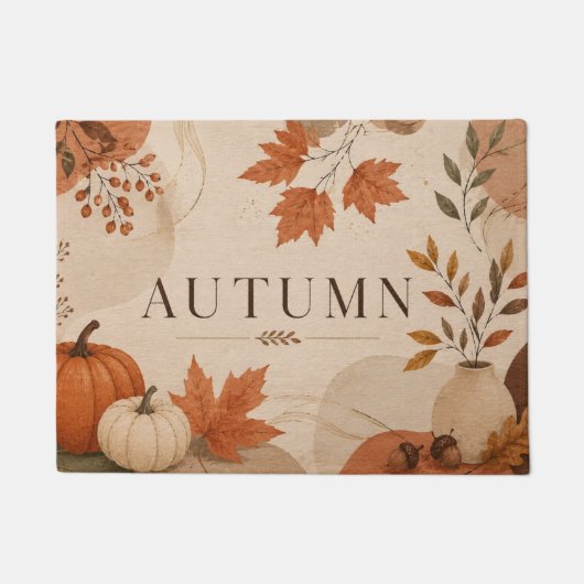Elegant Autumn Pumpkins ドアマット (正面)