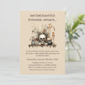 Elegant Autumn Skull and Candles Witch Party  招待状 (スタンド正面)