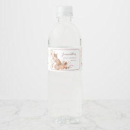 Elegant Autumn Terracotta Baby Fox Pumpkin ペットボトルラベル