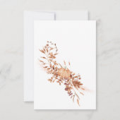 Elegant Autumn Terracotta Fox Pumpkin Baby Shower サンキューカード (裏面)