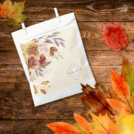 Elegant Autumn Watercolor Floral Wedding  フェイバーバッグ