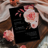 Elegant Autumn Watercolor Floral Wedding 招待状