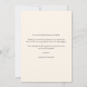 Elegant Autumn Wedding Custom Fall Leaves サンキューカード (裏面)