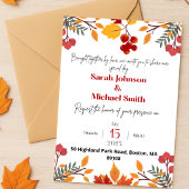 Elegant Autumn Wedding Invitation  招待状