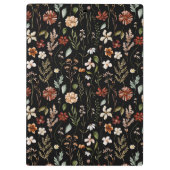 Elegant Autumn Wildflower Meadow Floral Pattern クリップボード (裏面)