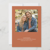 Elegant Autumn Wildflowers Burnt Orange 1 Photo セーブザデート (裏面)