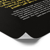 Elegant Ayatul Kursi Gold Foil Style Islamic Wall  ポスター (角)