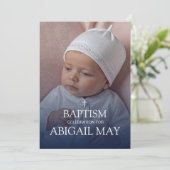 Elegant Baby Baptism Photo Minimalist 招待状 (スタンド正面)