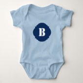 Elegant Baby Bodysuit with Simple Monogram  ベビーボディスーツ (正面)