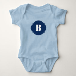 Elegant Baby Bodysuit with Simple Monogram ベビーボディスーツ