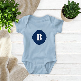 Elegant Baby Bodysuit with Simple Monogram  ベビーボディスーツ