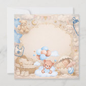 Elegant Baby Celebration Invitation Template 招待状 (正面)
