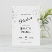 Elegant Baby Girl Baptism Invitation 招待状 (スタンド正面)