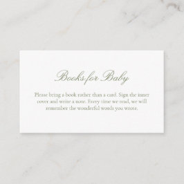 Elegant Baby in Bloom Baby Shower Books For Baby エンクロージャーカード
