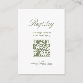 Elegant Baby in Bloom Baby Shower Registry エンクロージャーカード